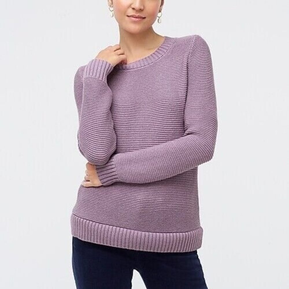 J Crew Women's Purple Classic crewneck sweater Size Large $69